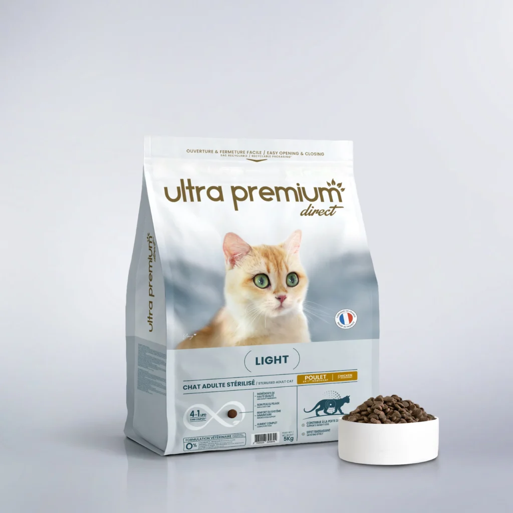 Croquettes chat adulte stérilisé perte de poids poulet