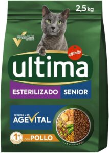 Croquettes pour chats seniors stérilisés au poulet