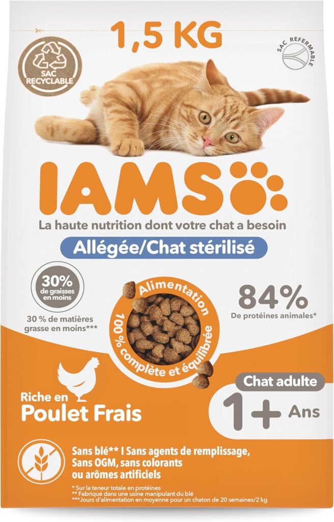 Iams advanced nutrition – croquettes allégées pour chats stérilisés