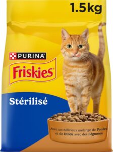 Aliment complet pour chats adultes stérilisés à la dinde, au poulet et aux légumes