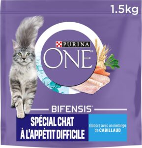 Purina one spécial chat difficile cabillaud et truite 1.5kg