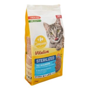 Croquettes pour chat adulte stérilisé saumon carotte
