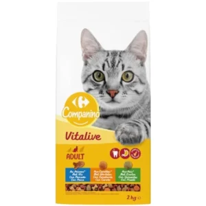 Croquettes pour chat adulte poisson carotte pois vitalive