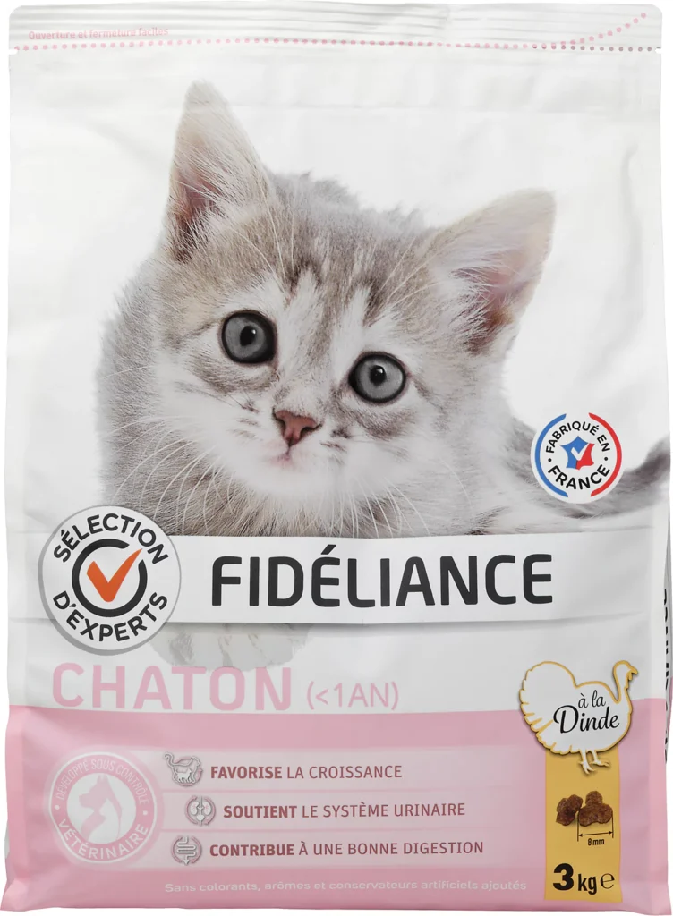 Fidéliance croquettes chaton à la dinde