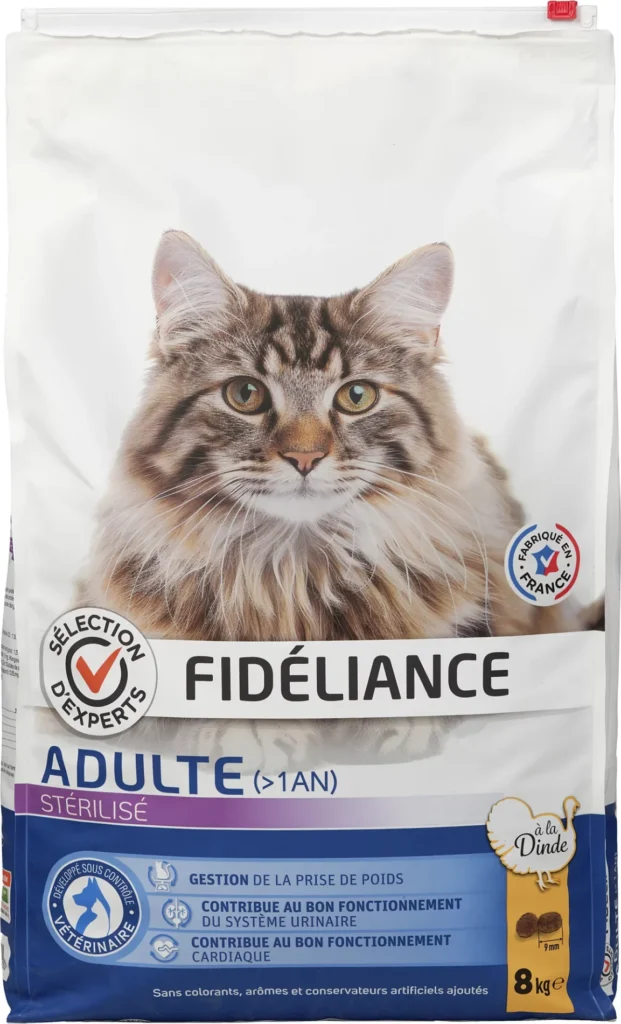 Croquettes chat adulte stérilisé à la dinde