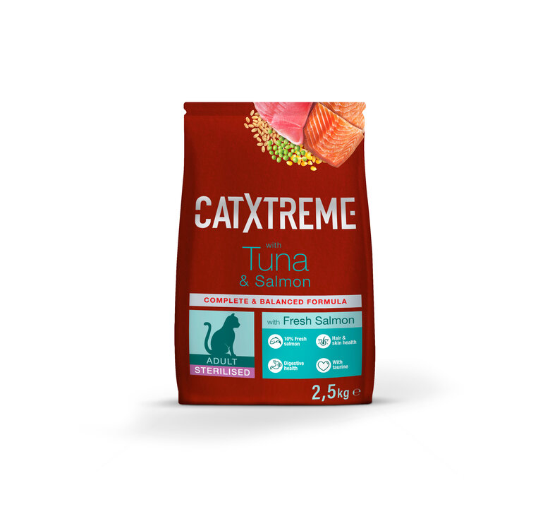 Catxtreme croquettes thon saumon pour chat adulte stérilisé