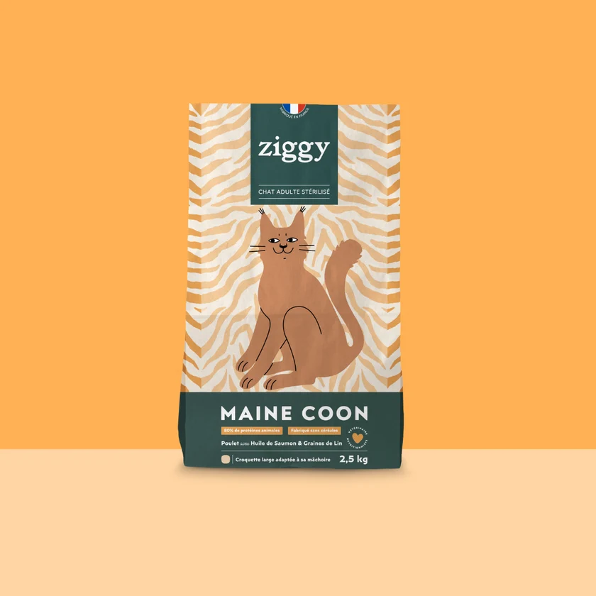 Croquettes maine coon stérilisé sans céréales – poulet
