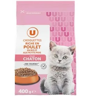Croquettes pour chaton riches en poulet