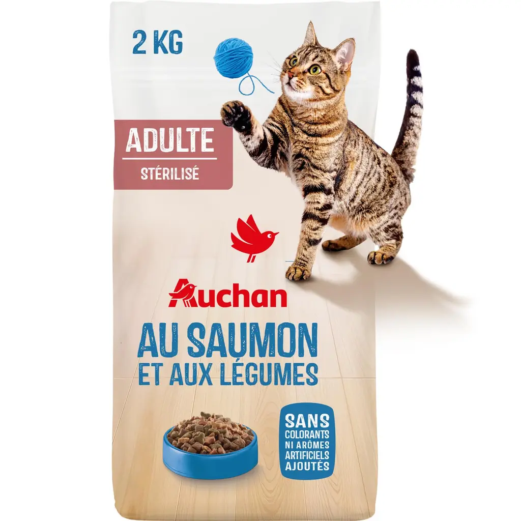 Croquettes au saumon et aux légumes pour chat stérilisé