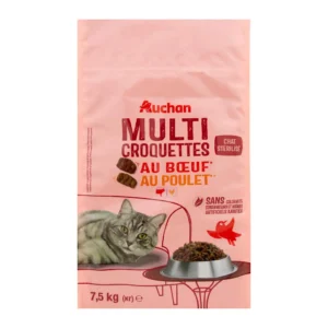 Multi croquettes au boeuf et poulet pour chat stérilisé