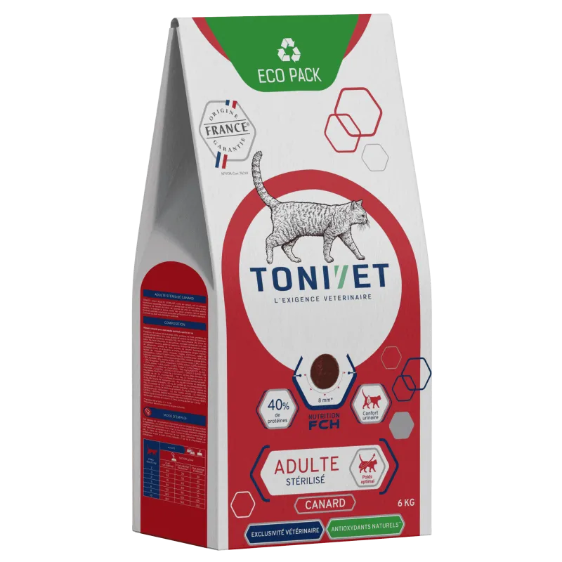 Tonivet adulte stérilisé – chat au canard